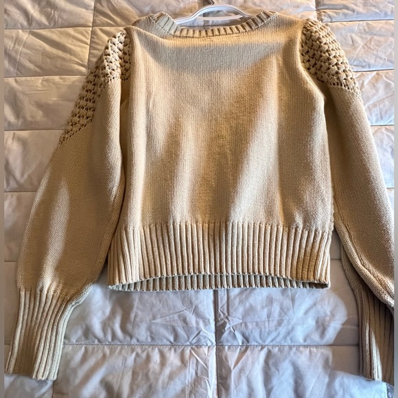 NWT Lucky Brand beige sweater. Women’s size small. 60% cotton 40% acrylic. - Picture 4 of 8